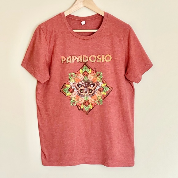 Papadosio 2019 Tour Moth Leaf Graphic Rust T Shirt Adult size Medium - Picture 2 of 7